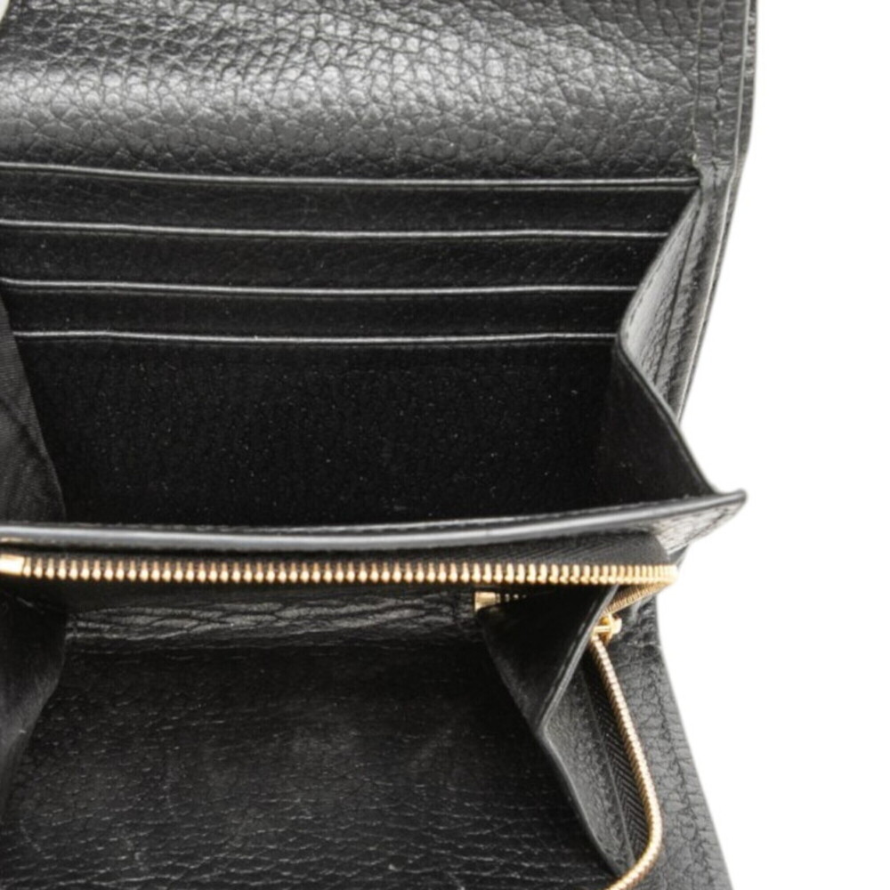 Gucci GG Supreme Marmont Logo L-shaped Zipper Bi-fold Wallet 598587 Beige Bla... - Picture 4 of 5